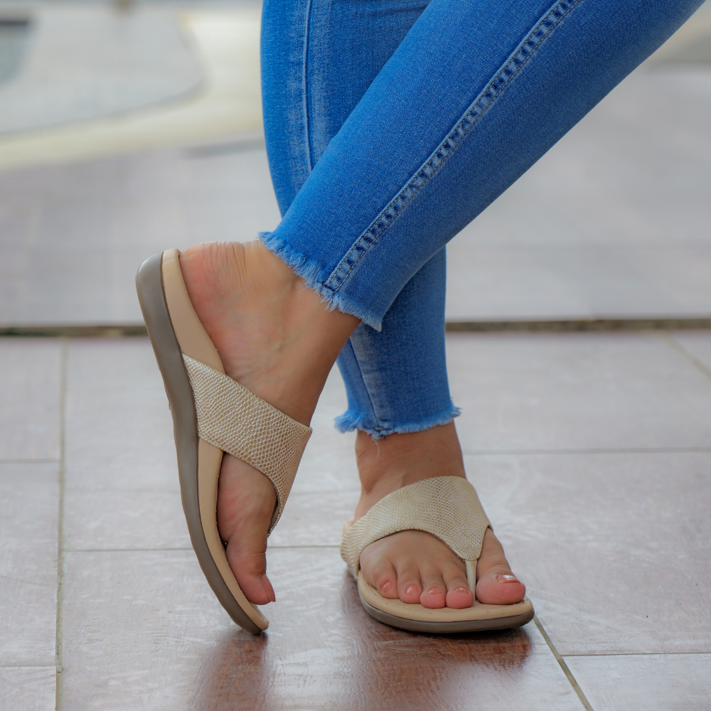 Perry - Cream Comfort Thongs