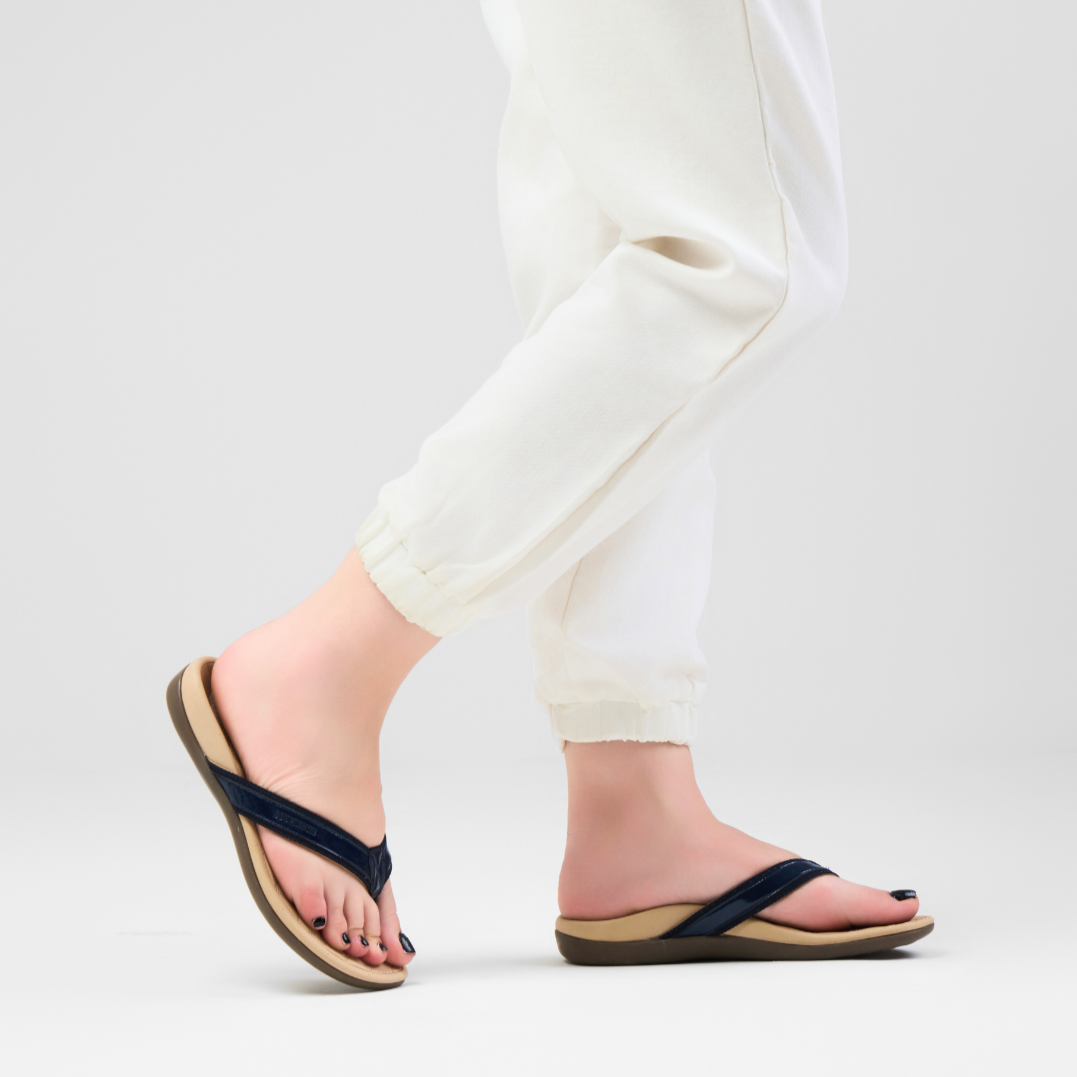 Bella Navy Comfort Slippers For Women