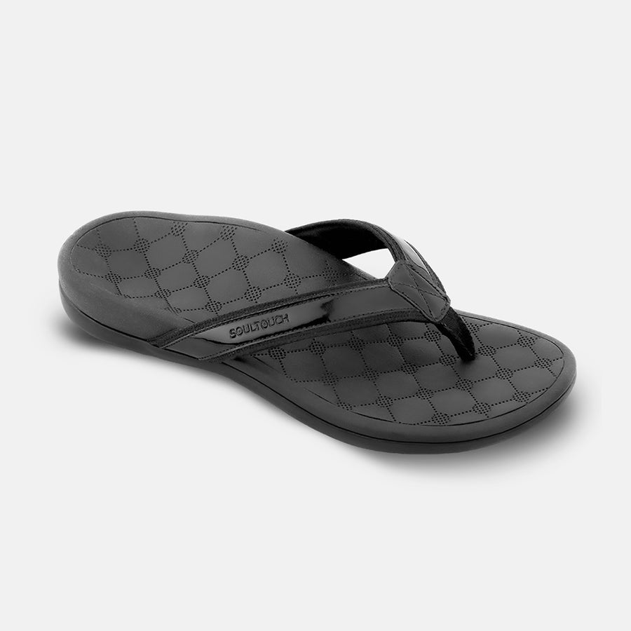 Bella - Black Comfort Slippers
