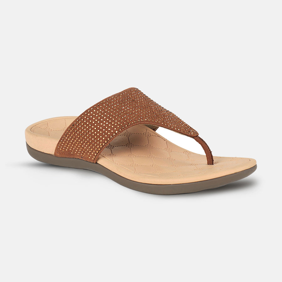 Iris - Gold Thong Slippers