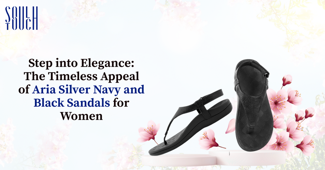Aria Silver Navy Sandal For Women