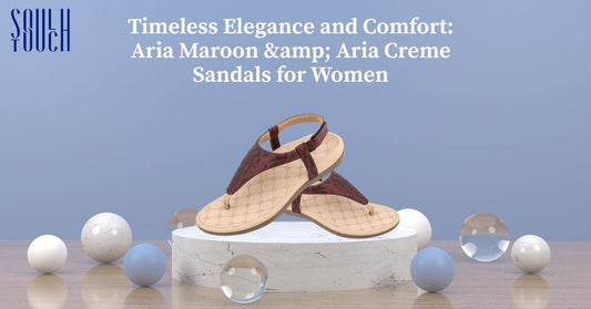 Timeless Elegance and Comfort: Aria Maroon & Aria Creme Sandals for Women