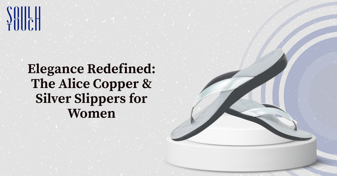 Elegance Redefined: The Alice Copper & Silver Slippers for Women