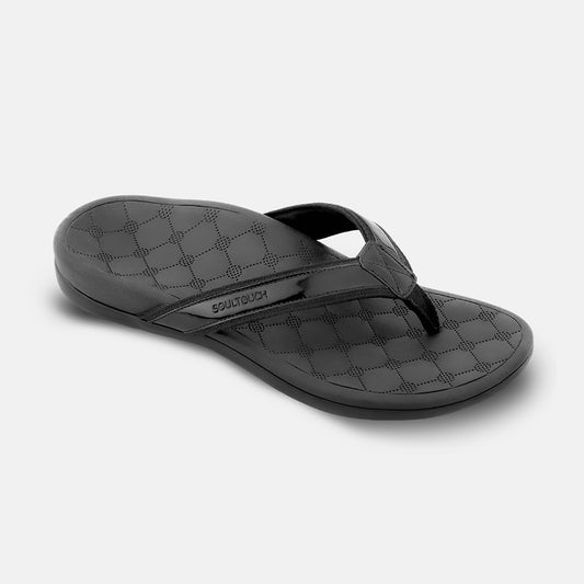 Bella - Black Comfort Slippers