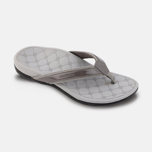 Bella - Grey Comfort Slippers