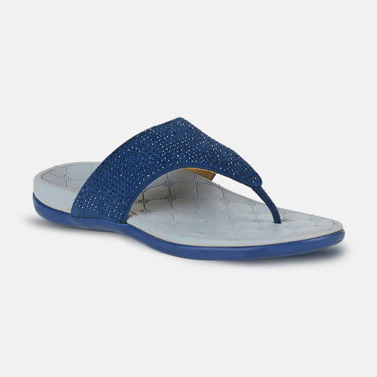 Iris - Navy Thong Slippers